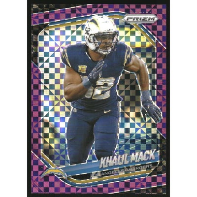 2025 Panini Prizm Prizms Purple Power #161 Khalil Mack