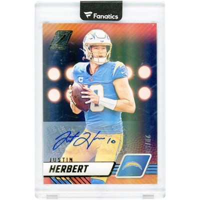 Justin Herbert Los Angeles Chargers Autographed 2023 Panini Zenith #50 #20/50 Card