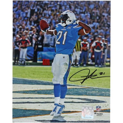 LaDainian Tomlinson Los Angeles Chargers Autographed Fanatics Authentic 8" x 10" Touchdown Celebration Photograph