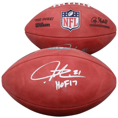 LaDainian Tomlinson Los Angeles Chargers Autographed Fanatics Authentic Wilson Duke Full Color Football with "HOF 17" Inscription