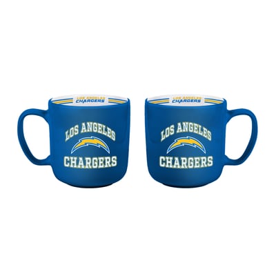 Los Angeles Chargers Logo Brands Two-Piece 15oz. Stripe Mug Set