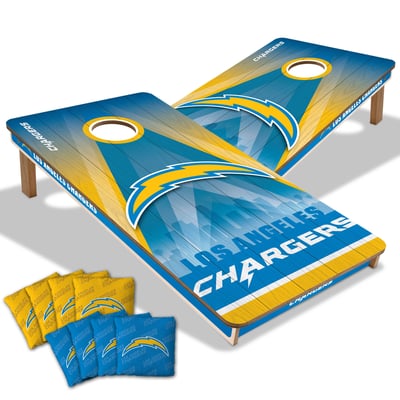 Los Angeles Chargers 2' x 4' City Scape Wood Cornhole Game with Bags