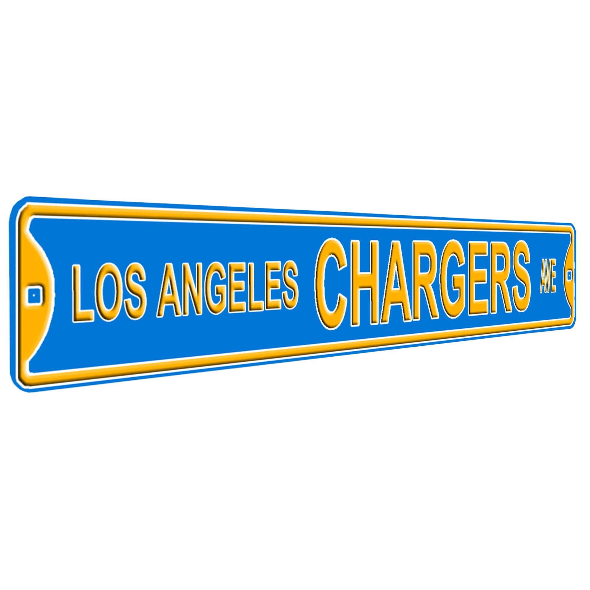 Los Angeles Chargers 36'' x 6'' Steel Street Sign