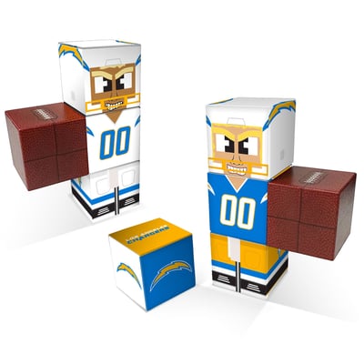 Los Angeles Chargers Home & Away Magnetic Fidget Building Cubes Combo Set