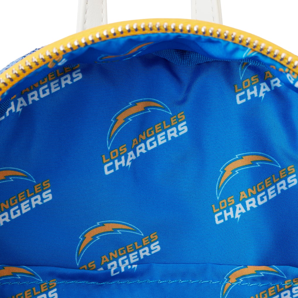 Loungefly Los Angeles Chargers Sequin Mini Backpack display picture 2
