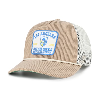 Los Angeles Chargers '47 Throwback Cordlandia Hitch Adjustable Hat - Khaki