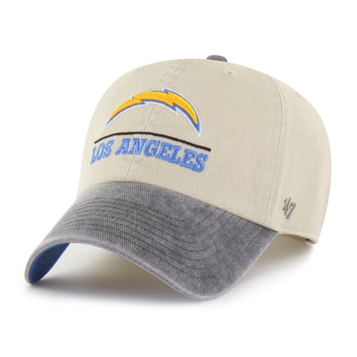 Los Angeles Chargers '47 Logo Line Clean Up Adjustable Hat - Natural