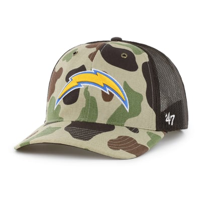Los Angeles Chargers Carhartt x '47 Adjustable Trucker Hat - Duck Camo