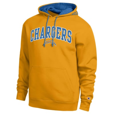  Los Angeles Chargers Champion Contrast Hoodie - Gold/Powder Blue