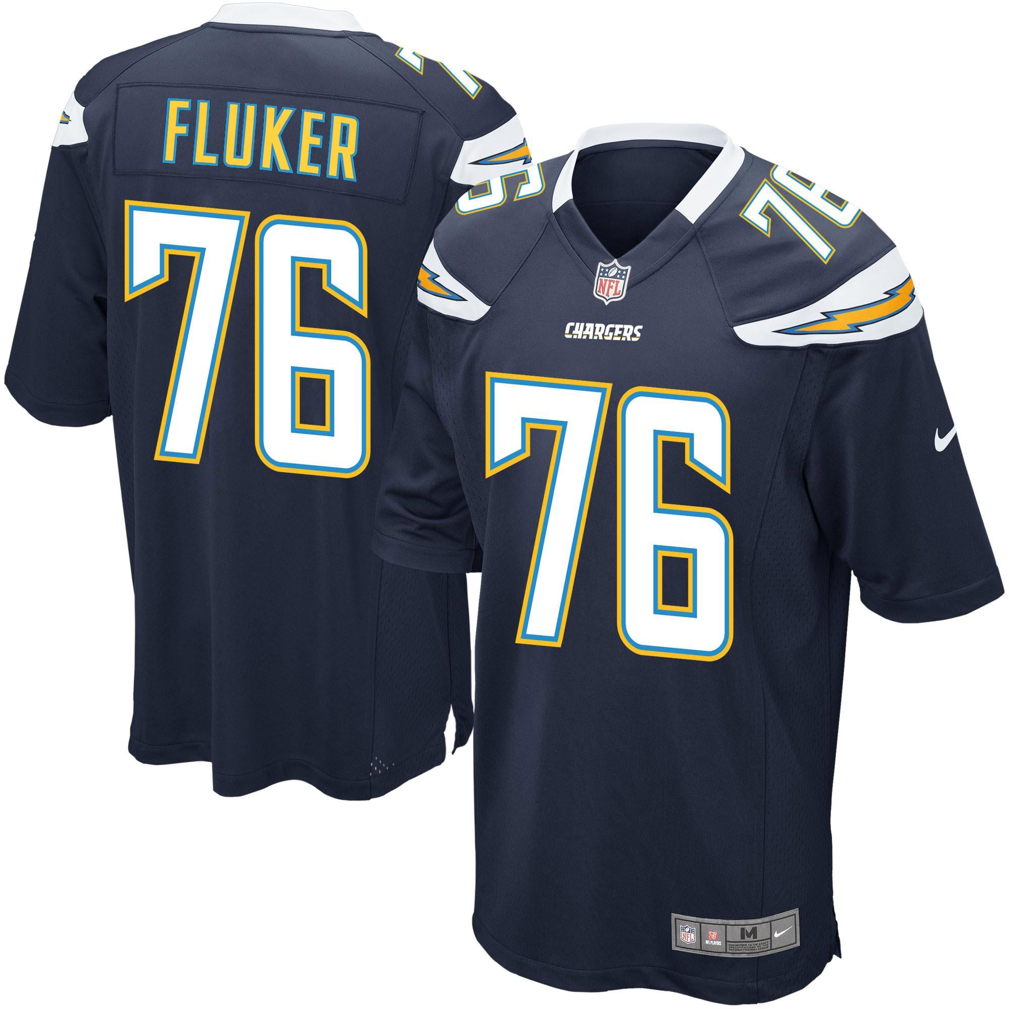 Mens Los Angeles Chargers D.J. Fluker Nike Navy Blue Game Jersey