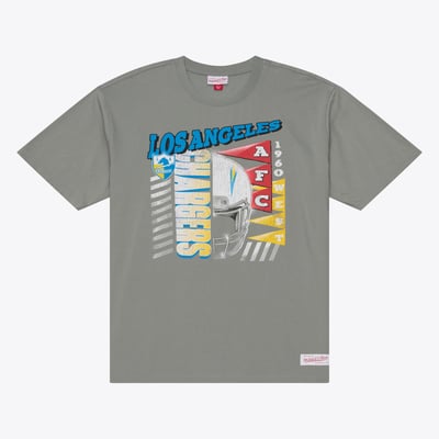 Los Angeles Chargers Mitchell & Ness Core Essentials Street Graphic T-Shirt - Gray
