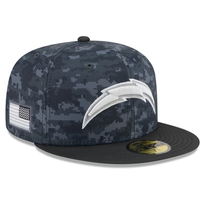 Los Angeles Chargers New Era 2026 Salute To Service 59FIFTY Fitted Hat - Black