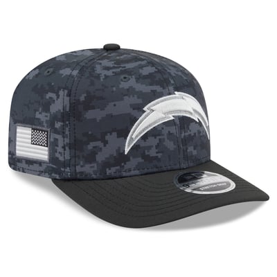 Los Angeles Chargers New Era 2026 Salute To Service 9SEVENTY Adjustable Hat - Black