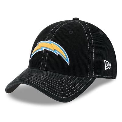 Los Angeles Chargers New Era Corduroy Casual Classic Adjustable Hat - Black