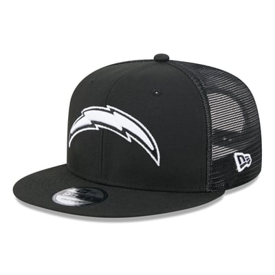 Los Angeles Chargers New Era 9FIFTY Snapback Trucker Hat - Black/White