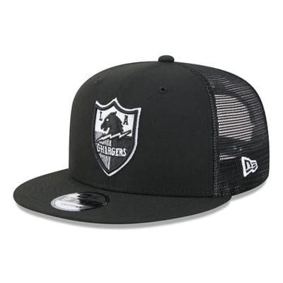 Los Angeles Chargers New Era 9FIFTY Snapback Trucker Hat - Black/White