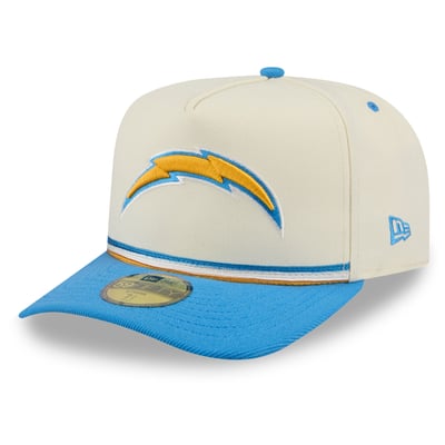 Los Angeles Chargers New Era Vintage A-Frame 59FIFTY Fitted Hat - Cream/Powder Blue