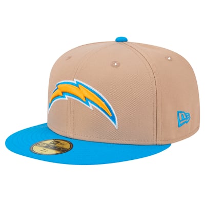 Los Angeles Chargers New Era   Logo Main 59FIFTY Fitted Hat - Tan
