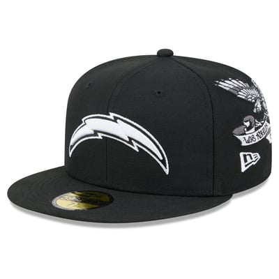 Los Angeles Chargers New Era x BJ Betts 2026 Salute To Service Lifestyle 59FIFTY Fitted Hat - Black