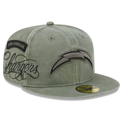 Los Angeles Chargers New Era x BJ Betts 2026 Salute To Service 59FIFTY Fitted Hat - Olive