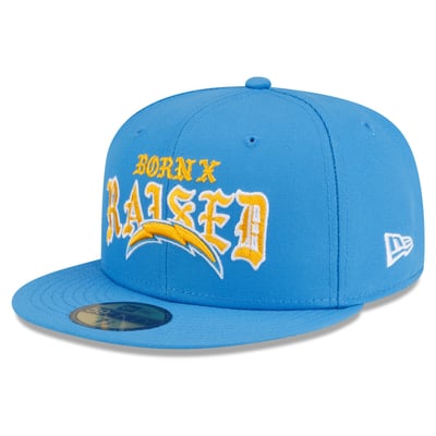 Los Angeles Chargers New Era x Born x Raised 59FIFTY Fitted Hat - Powder Blue