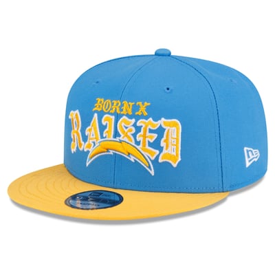 Los Angeles Chargers New Era x Born x Raised 9FIFTY Snapback Hat - Powder Blue/Gold