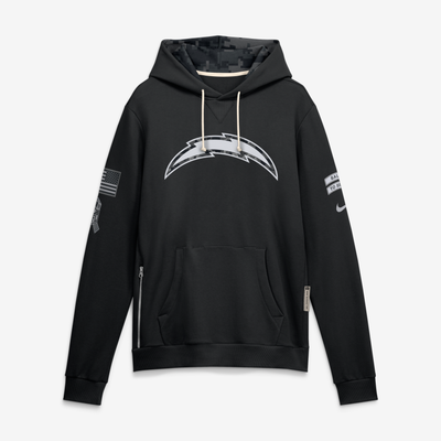  Los Angeles Chargers Nike 2026 Salute to Service Sideline Dri-FIT Pullover Hoodie - Black