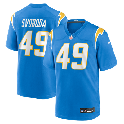 Evan Svoboda Los Angeles Chargers Nike Team Game Jersey - Powder Blue