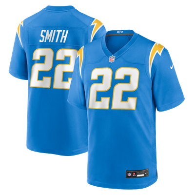 Genesis Smith Los Angeles Chargers Nike Team Game Jersey - Powder Blue