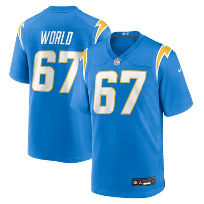Isaiah World Los Angeles Chargers Nike Team Game Jersey - Powder Blue