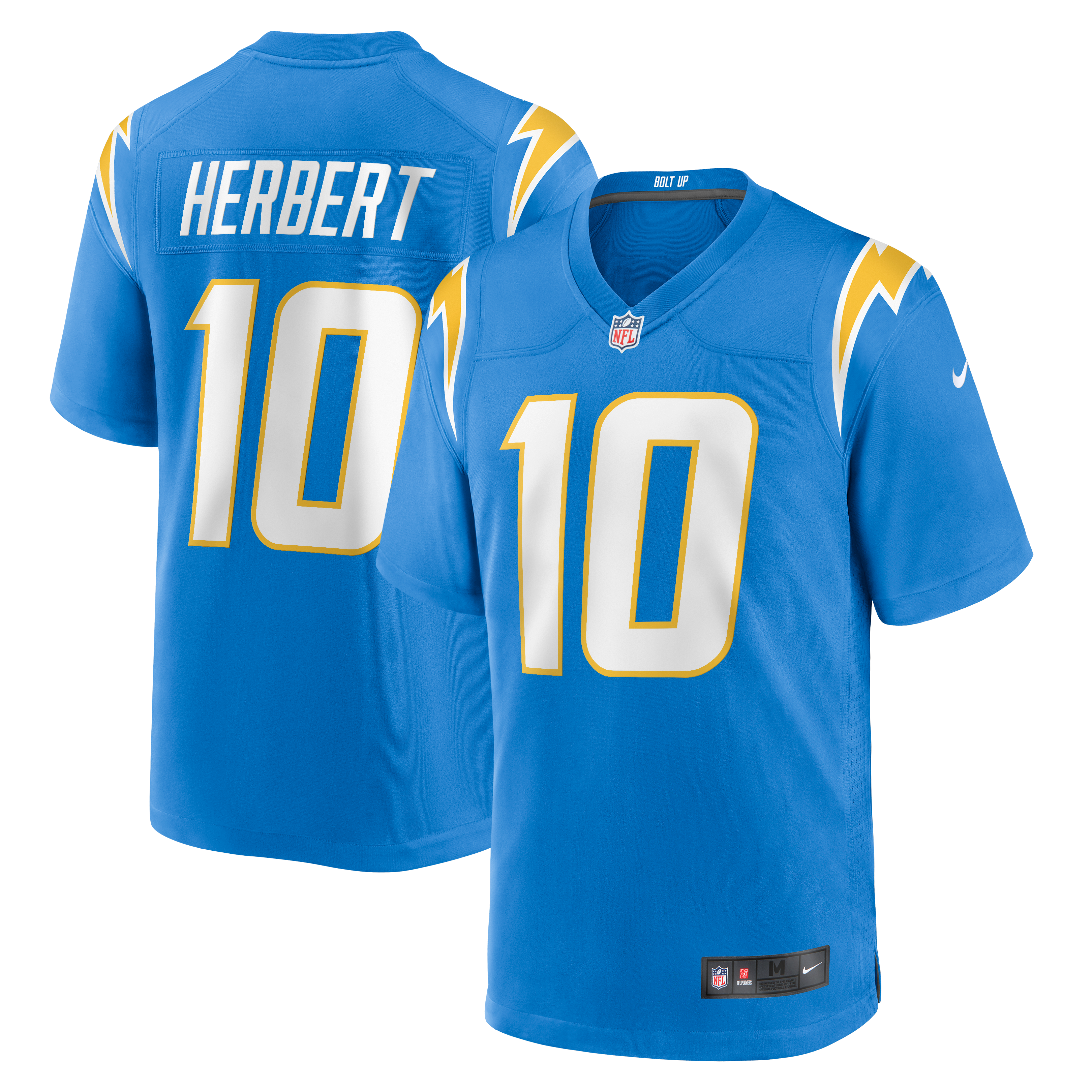 Justin Herbert Los Angeles Chargers Player Game Jersey Powder Blue