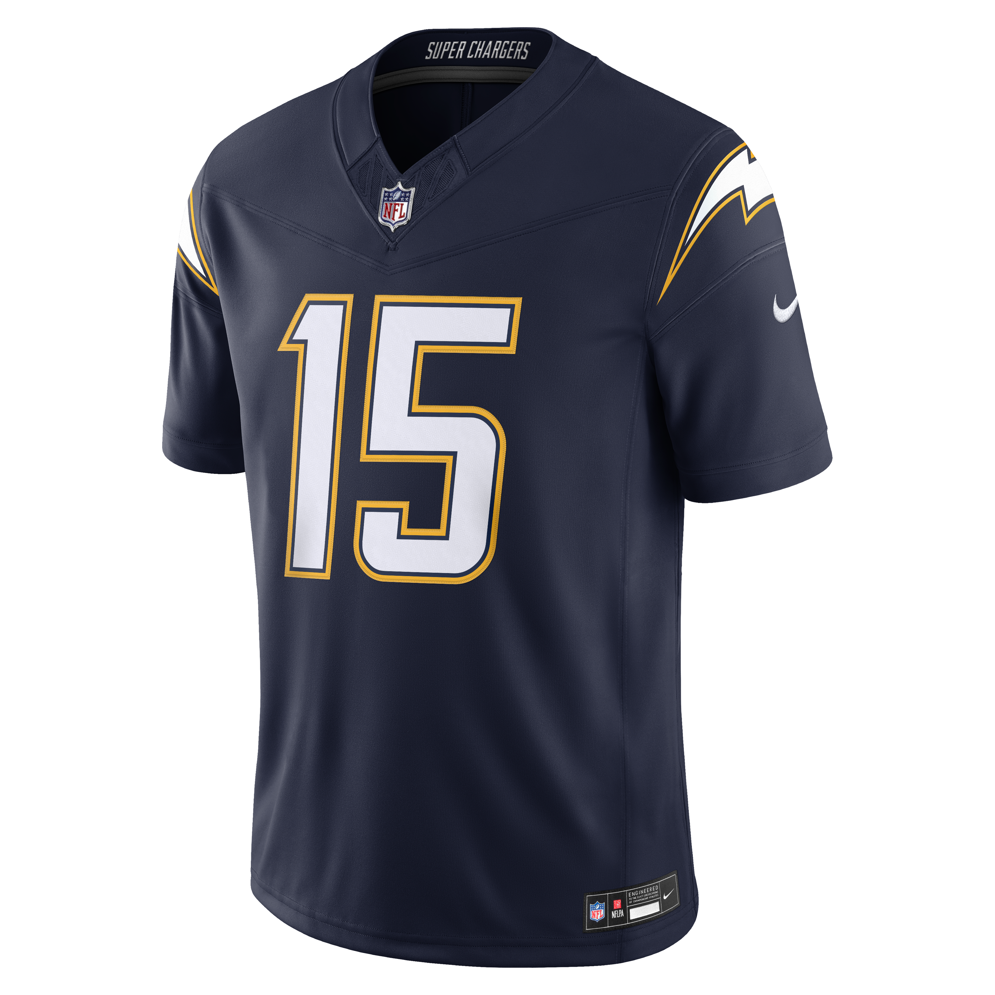 Ladd McConkey Los Angeles Chargers Alternate Super Chargers Vapor F.U.S.E. Stitched Limited Jersey Navy