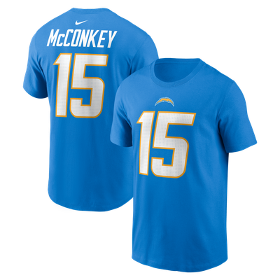 Ladd McConkey Los Angeles Chargers Nike Name & Number T-Shirt - Powder Blue