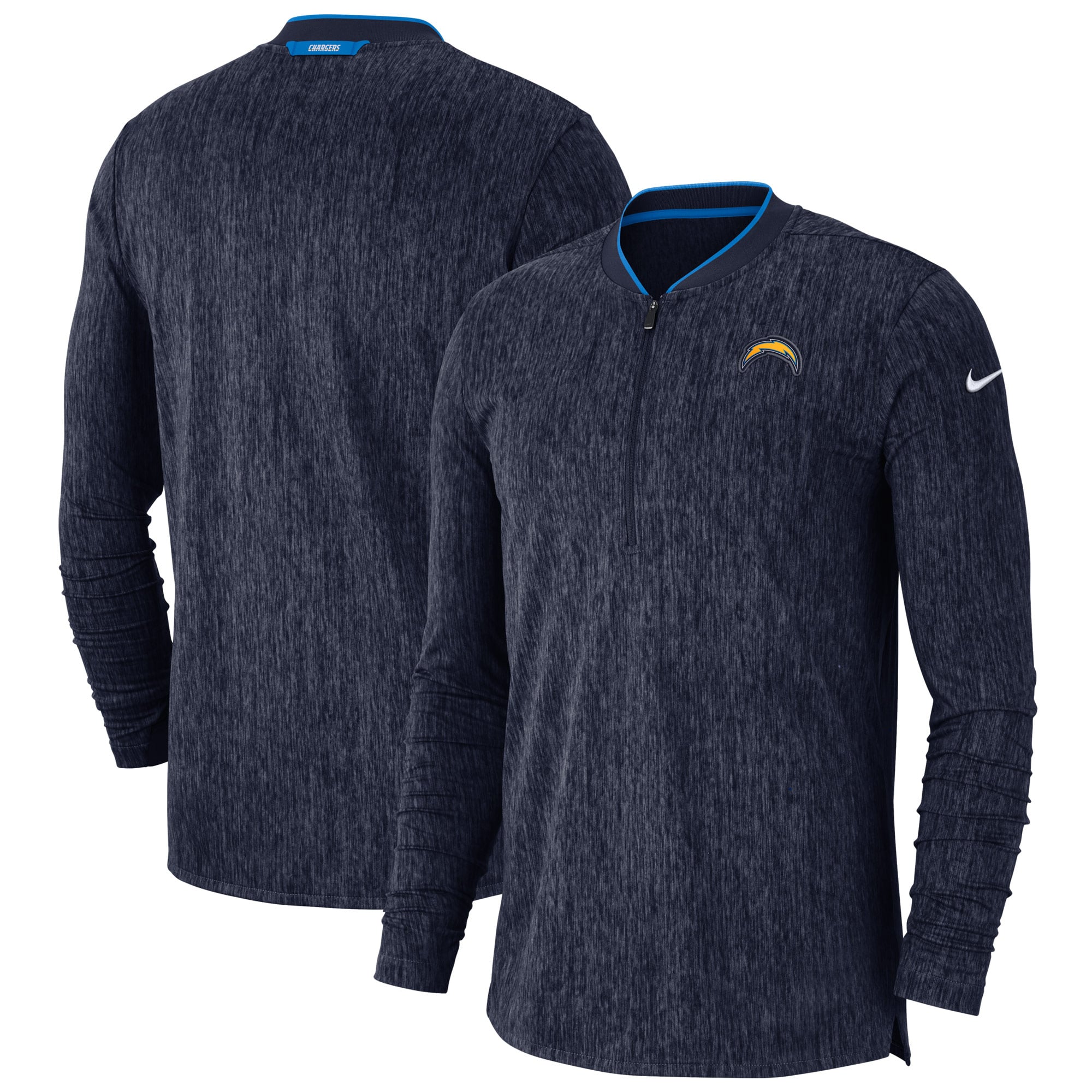 Men's Nike Navy Los Angeles Chargers Sideline Coaches Half-Zip