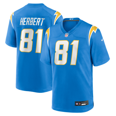Patrick Herbert Los Angeles Chargers Nike Team Game Jersey - Powder Blue