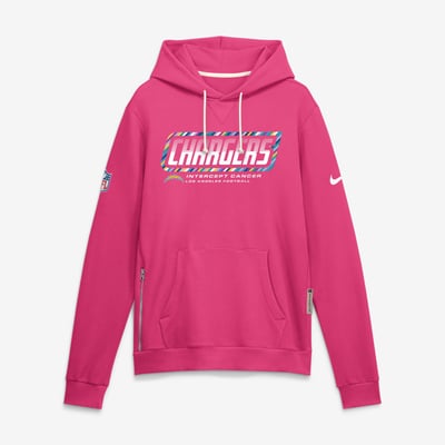 Los Angeles Chargers Nike 2026 NFL Crucial Catch Sideline Standard Issue Dri-FIT Pullover Hoodie - Pink