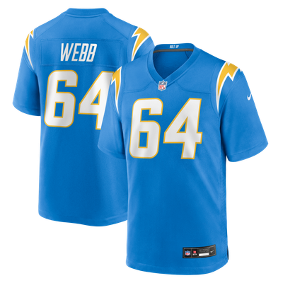 Terry Webb Los Angeles Chargers Nike Team Game Jersey - Powder Blue