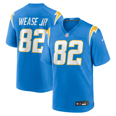 Theo Wease Jr. Los Angeles Chargers Nike Team Game Jersey - Powder Blue