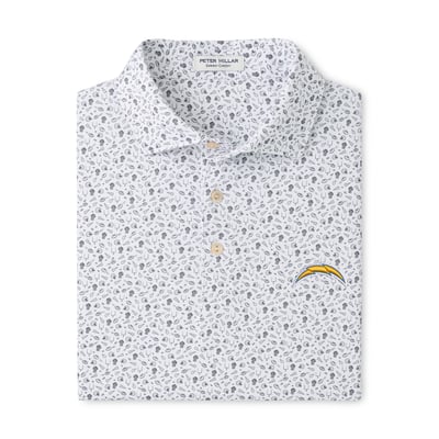 Los Angeles Chargers Peter Millar Kick Off Performance Jersey Polo - Gray