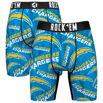 Los Angeles Chargers Rock Em Logo Boxer Briefs - Blue