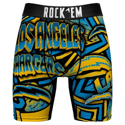  Los Angeles Chargers Rock Em Sketched Out Boxer Briefs - Powder Blue