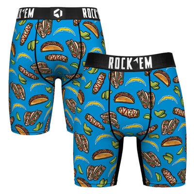  Los Angeles Chargers Rock Em Tacos Boxer Briefs - Powder Blue
