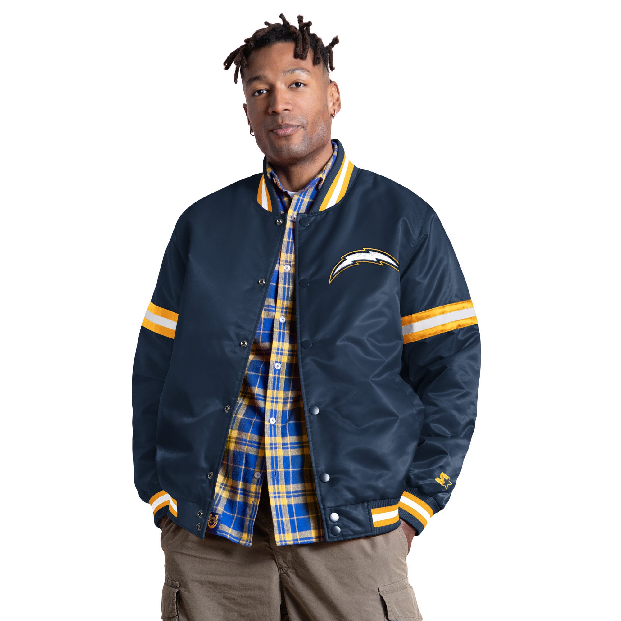 Starter Los Angeles Chargers Navy Courtside II Alternate Logo Varsity ...