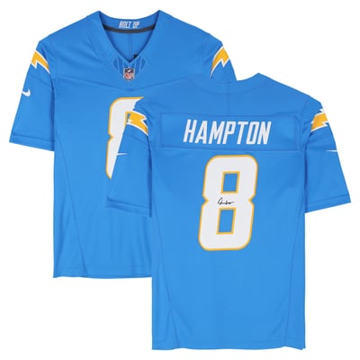 Omarion Hampton Los Angeles Chargers Autographed Fanatics Authentic Powder Blue Nike Limited Jersey
