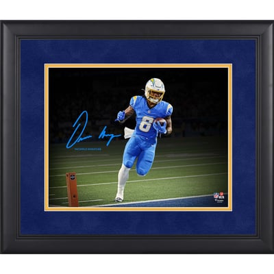 Omarion Hampton Los Angeles Chargers Facsimile Signature Fanatics Authentic Framed 11" x 14" Spotlight Photograph