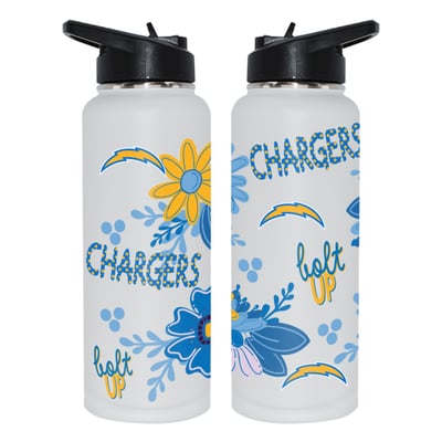 Los Angeles Chargers The Memory Company 34oz. Flowers Stainless Steel Quencher Bottle