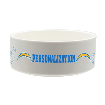 Los Angeles Chargers The Memory Company 35oz. Personalized Ceramic Pet Bowl