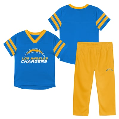 Los Angeles Chargers Outerstuff Toddler Red Zone Jersey Top & Pants Set - Powder Blue/Gold