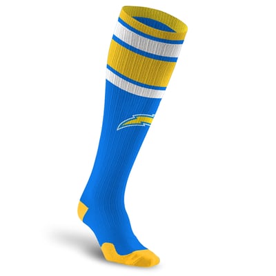 Los Angeles Chargers PRO Compression Unisex  Classic Stripe Over-the-Calf Compression Socks
