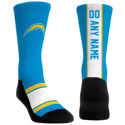  Los Angeles Chargers Rock Em Unisex Custom Jersey Crew Socks - Blue